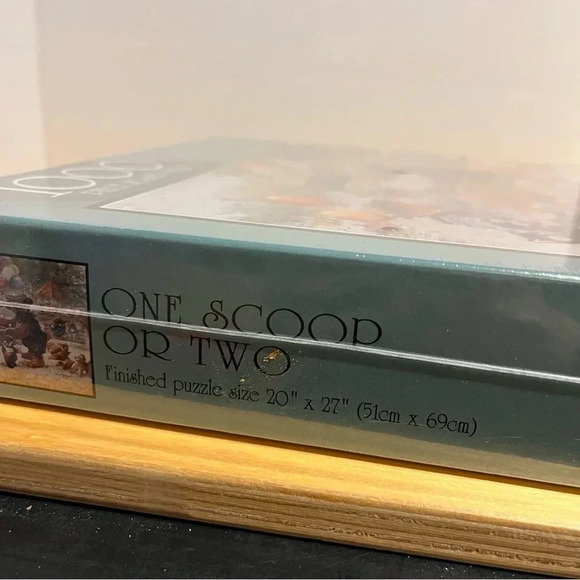 Famous Artist Stewart Sherwood ONE SCOOP OR TWO 1998 Jigsaw Puzzle 1000PC 20x27 - Picture 5 of 5